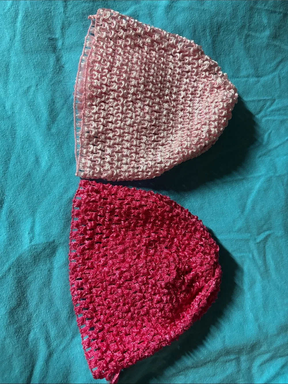 Pink Flower Crochet Baby Beanie - Pack of 2